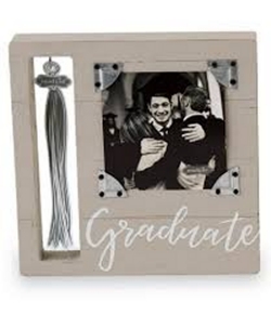 Grey Tassel Holder Picture Frame "Graduate"